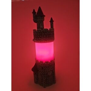 2001 HASBRO 40283 Castle Tower RED/BLUE NIGHT LIGHT Vampire BAT Dracula 10¾" Tal